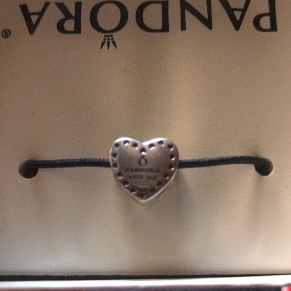 Pandora sterling/14k ring in box heart charm - Picture 5 of 6